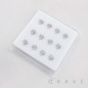 HEART-SHAPED DESIGN CENTERED WITH A MULTI CZ CROSS INLAID 316L SURGICAL STEEL L-SHAPE NOSE RING BOX